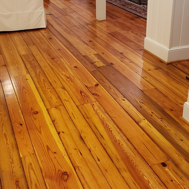 Sanded and Finished Pine Hardwoods in Raleigh, NC